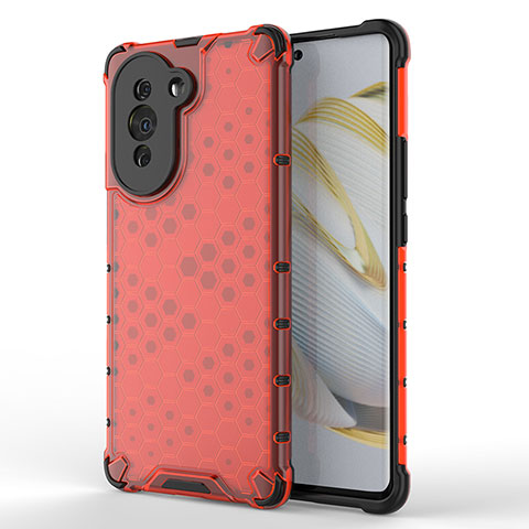 Carcasa Bumper Funda Silicona Transparente 360 Grados AM1 para Huawei Nova 10 Rojo