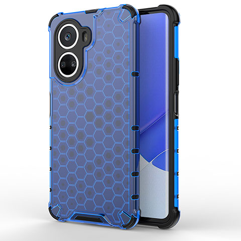 Carcasa Bumper Funda Silicona Transparente 360 Grados AM1 para Huawei Nova 10 SE Azul