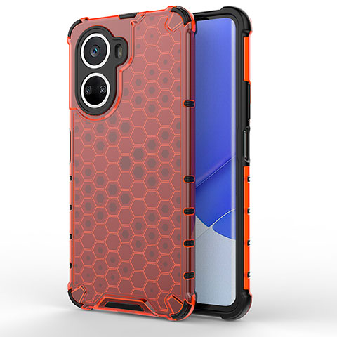 Carcasa Bumper Funda Silicona Transparente 360 Grados AM1 para Huawei Nova 10 SE Rojo