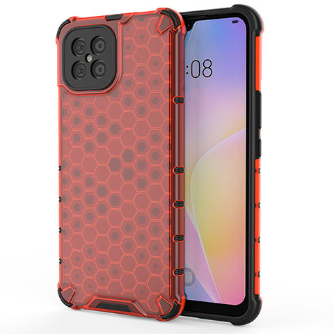 Carcasa Bumper Funda Silicona Transparente 360 Grados AM1 para Huawei Nova 8 SE 4G Rojo