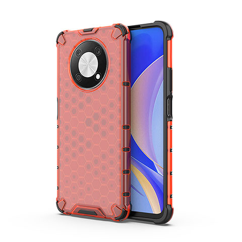 Carcasa Bumper Funda Silicona Transparente 360 Grados AM1 para Huawei Nova Y90 Rojo