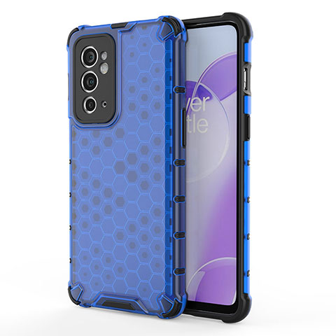 Carcasa Bumper Funda Silicona Transparente 360 Grados AM1 para OnePlus 9RT 5G Azul