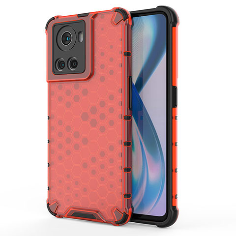 Carcasa Bumper Funda Silicona Transparente 360 Grados AM1 para OnePlus Ace 5G Rojo