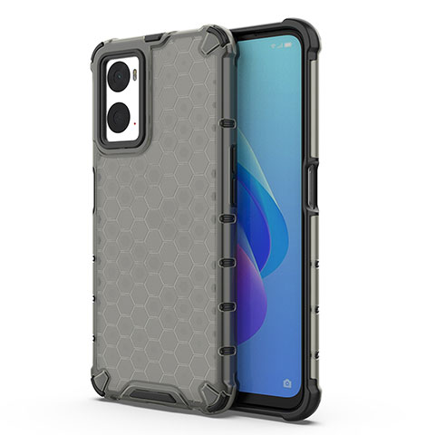 Carcasa Bumper Funda Silicona Transparente 360 Grados AM1 para Oppo A36 Negro