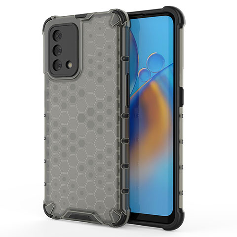 Carcasa Bumper Funda Silicona Transparente 360 Grados AM1 para Oppo A74 4G Negro