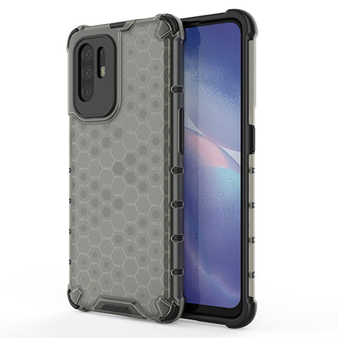 Carcasa Bumper Funda Silicona Transparente 360 Grados AM1 para Oppo A94 5G Negro