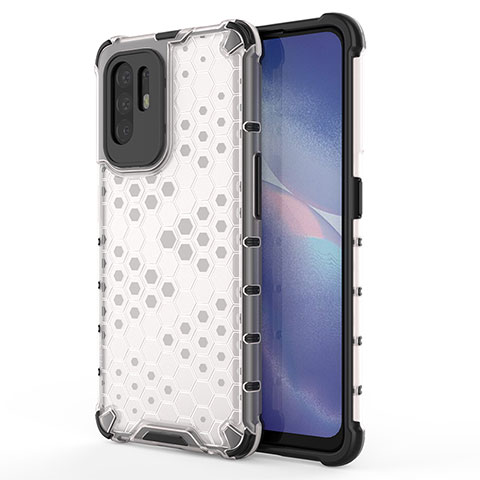 Carcasa Bumper Funda Silicona Transparente 360 Grados AM1 para Oppo F19 Pro+ Plus 5G Blanco