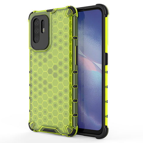 Carcasa Bumper Funda Silicona Transparente 360 Grados AM1 para Oppo Reno5 Z 5G Verde