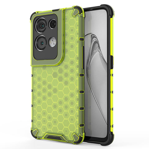 Carcasa Bumper Funda Silicona Transparente 360 Grados AM1 para Oppo Reno8 Pro 5G Verde