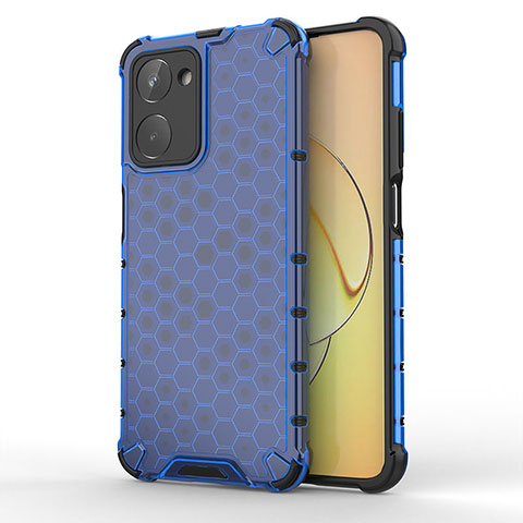 Carcasa Bumper Funda Silicona Transparente 360 Grados AM1 para Realme 10 4G Azul