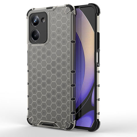 Carcasa Bumper Funda Silicona Transparente 360 Grados AM1 para Realme 10 Pro 5G Negro