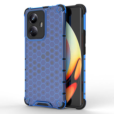 Carcasa Bumper Funda Silicona Transparente 360 Grados AM1 para Realme 10 Pro+ Plus 5G Azul