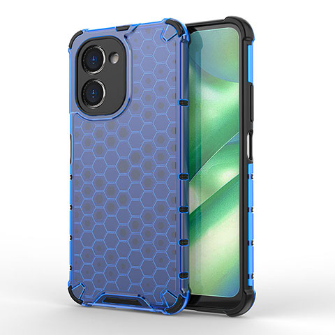 Carcasa Bumper Funda Silicona Transparente 360 Grados AM1 para Realme C33 Azul