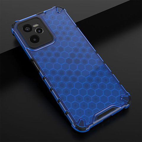 Carcasa Bumper Funda Silicona Transparente 360 Grados AM1 para Realme C35 Azul