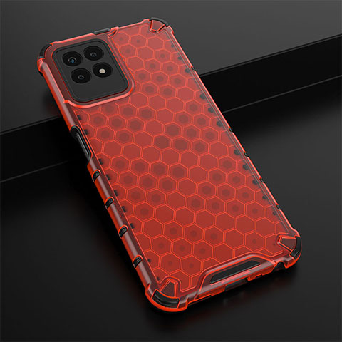 Carcasa Bumper Funda Silicona Transparente 360 Grados AM1 para Realme Narzo 50 4G Rojo