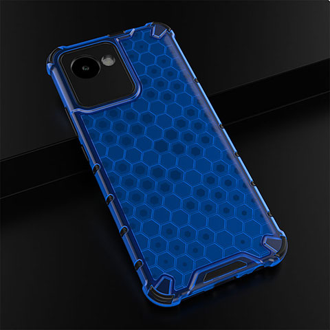 Carcasa Bumper Funda Silicona Transparente 360 Grados AM1 para Realme Narzo 50i Prime Azul