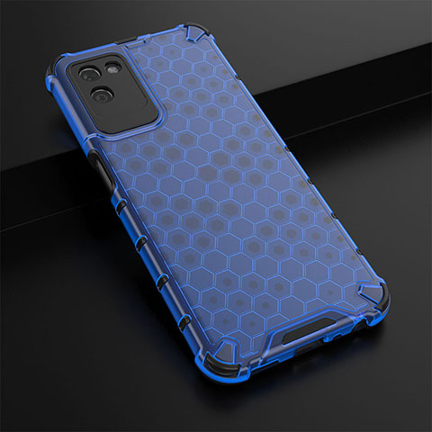 Carcasa Bumper Funda Silicona Transparente 360 Grados AM1 para Realme V11 5G Azul