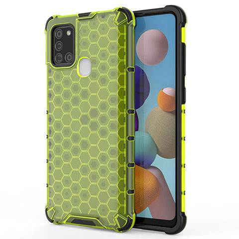 Carcasa Bumper Funda Silicona Transparente 360 Grados AM1 para Samsung Galaxy A21s Verde