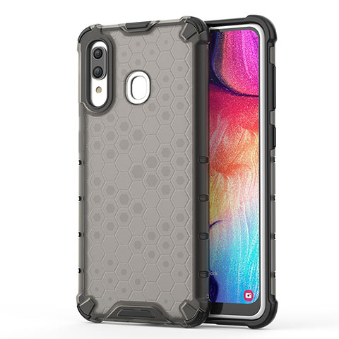 Carcasa Bumper Funda Silicona Transparente 360 Grados AM1 para Samsung Galaxy A30 Negro