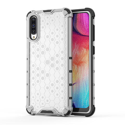 Carcasa Bumper Funda Silicona Transparente 360 Grados AM1 para Samsung Galaxy A30S Blanco