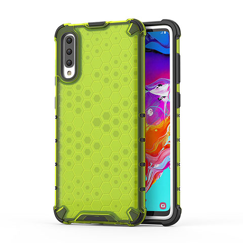 Carcasa Bumper Funda Silicona Transparente 360 Grados AM1 para Samsung Galaxy A70 Verde