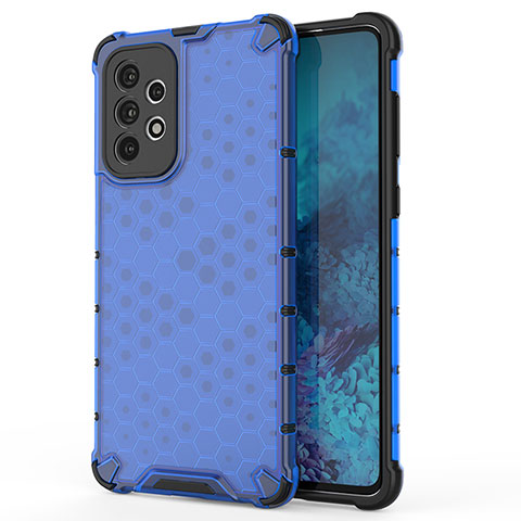 Carcasa Bumper Funda Silicona Transparente 360 Grados AM1 para Samsung Galaxy A73 5G Azul