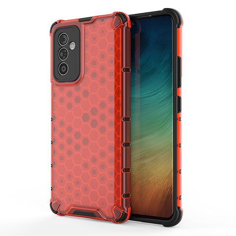 Carcasa Bumper Funda Silicona Transparente 360 Grados AM1 para Samsung Galaxy A82 5G Rojo