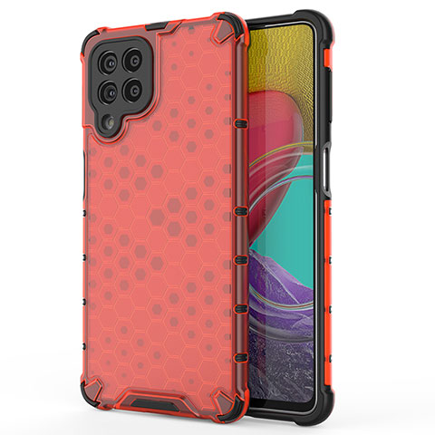 Carcasa Bumper Funda Silicona Transparente 360 Grados AM1 para Samsung Galaxy M53 5G Rojo