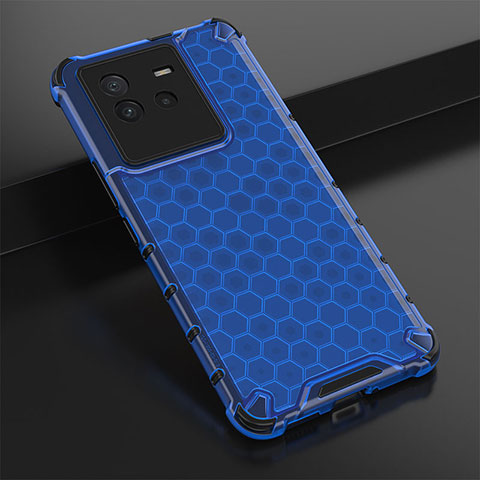 Carcasa Bumper Funda Silicona Transparente 360 Grados AM1 para Vivo iQOO Neo6 5G Azul