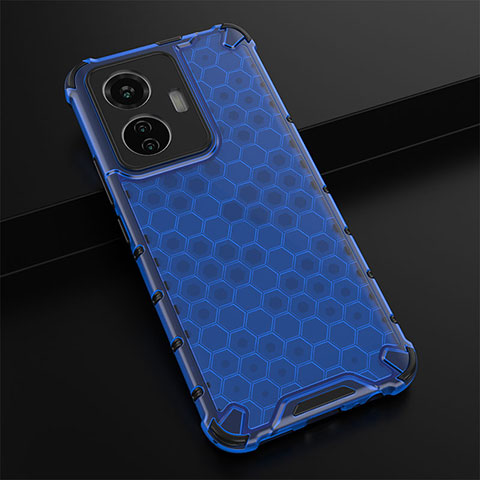 Carcasa Bumper Funda Silicona Transparente 360 Grados AM1 para Vivo T1 4G Azul