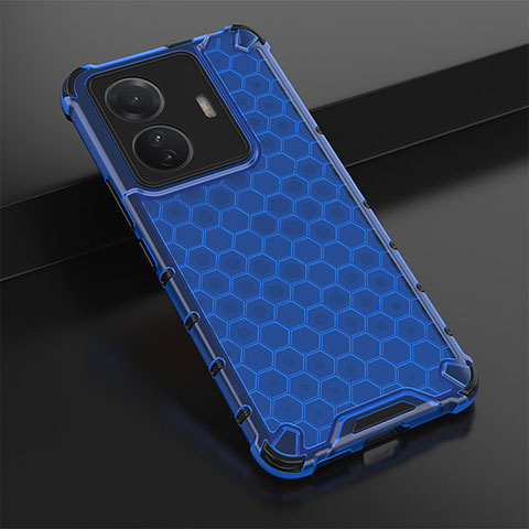 Carcasa Bumper Funda Silicona Transparente 360 Grados AM1 para Vivo T1 Pro 5G Azul