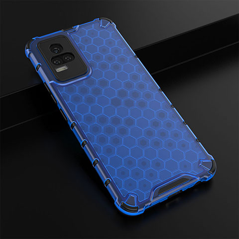 Carcasa Bumper Funda Silicona Transparente 360 Grados AM1 para Vivo V21e 4G Azul