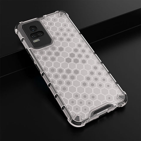 Carcasa Bumper Funda Silicona Transparente 360 Grados AM1 para Vivo V21e 4G Blanco