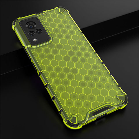 Carcasa Bumper Funda Silicona Transparente 360 Grados AM1 para Vivo V21s 5G Verde