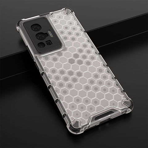 Carcasa Bumper Funda Silicona Transparente 360 Grados AM1 para Vivo X70 Pro 5G Blanco