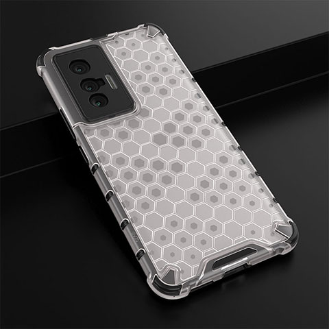 Carcasa Bumper Funda Silicona Transparente 360 Grados AM1 para Vivo X70t Blanco