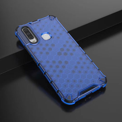 Carcasa Bumper Funda Silicona Transparente 360 Grados AM1 para Vivo Y12 Azul