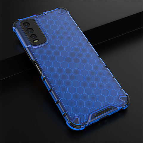 Carcasa Bumper Funda Silicona Transparente 360 Grados AM1 para Vivo Y20 Azul