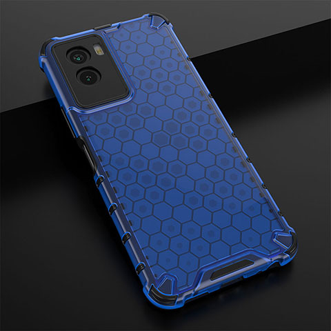 Carcasa Bumper Funda Silicona Transparente 360 Grados AM1 para Vivo Y55s (2021) Azul