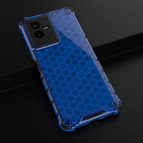 Carcasa Bumper Funda Silicona Transparente 360 Grados AM1 para Vivo Y73t Azul