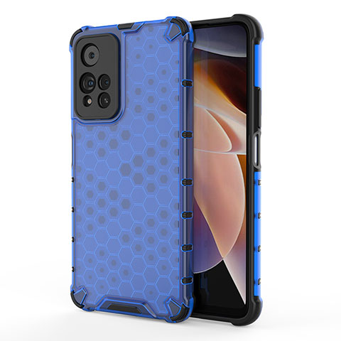 Carcasa Bumper Funda Silicona Transparente 360 Grados AM1 para Xiaomi Mi 11i 5G (2022) Azul