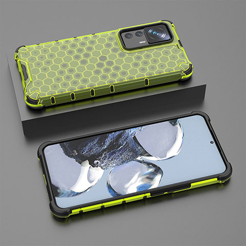 Carcasa Bumper Funda Silicona Transparente 360 Grados AM1 para Xiaomi Mi 12T 5G Verde