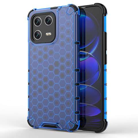 Carcasa Bumper Funda Silicona Transparente 360 Grados AM1 para Xiaomi Mi 13 5G Azul