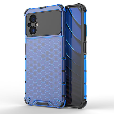 Carcasa Bumper Funda Silicona Transparente 360 Grados AM1 para Xiaomi Poco M5 4G Azul