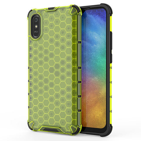 Carcasa Bumper Funda Silicona Transparente 360 Grados AM1 para Xiaomi Redmi 9A Verde