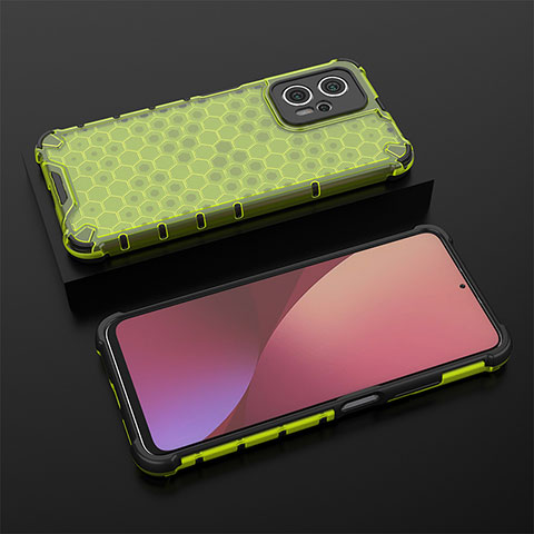 Carcasa Bumper Funda Silicona Transparente 360 Grados AM1 para Xiaomi Redmi Note 11T Pro 5G Verde