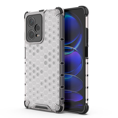 Carcasa Bumper Funda Silicona Transparente 360 Grados AM1 para Xiaomi Redmi Note 12 Pro+ Plus 5G Blanco