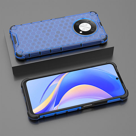 Carcasa Bumper Funda Silicona Transparente 360 Grados AM2 para Huawei Enjoy 50 Pro Azul