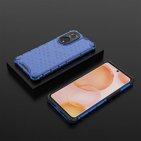 Carcasa Bumper Funda Silicona Transparente 360 Grados AM2 para Huawei Honor 50 5G Azul