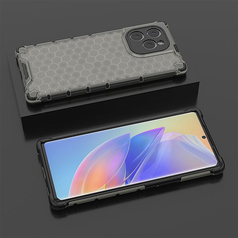 Carcasa Bumper Funda Silicona Transparente 360 Grados AM2 para Huawei Honor 60 SE 5G Negro